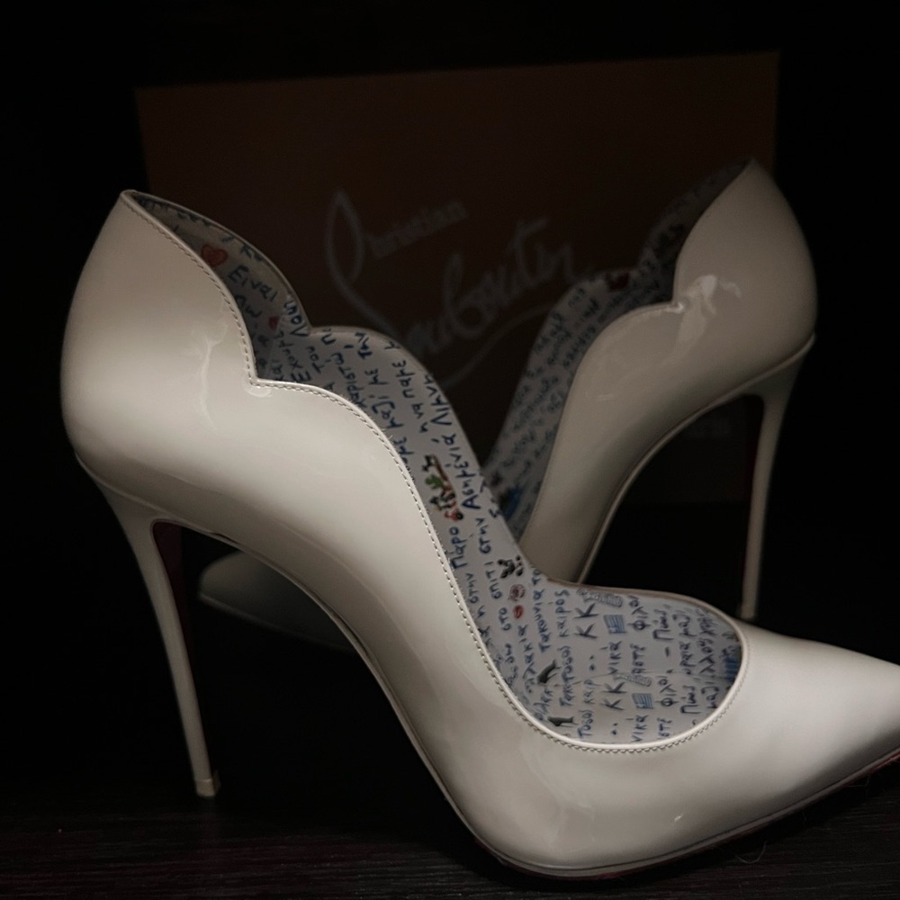 Christian Louboutin White Stiletto Heels